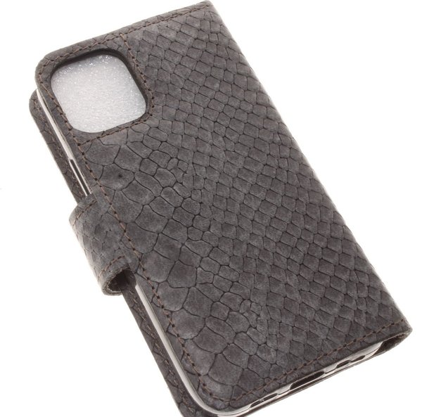 Made-NL Galaxy Note 10 Lite Antraciet reliëf Slangenprint robuust leer