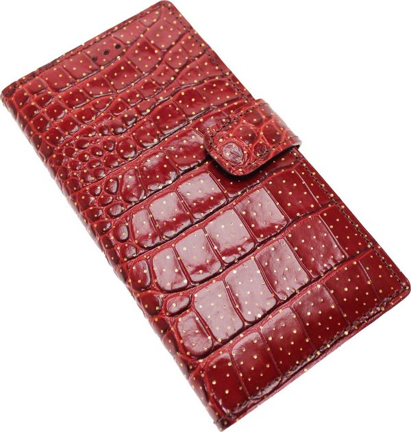 Made-NL Handgemaakte ( Samsung Galaxy S22Plus ) book case Rood krokodillen print