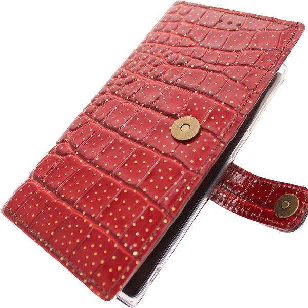 Made-NL Galaxy Note 20 Ultra Rood goud krokodillenprint Reliëf leer