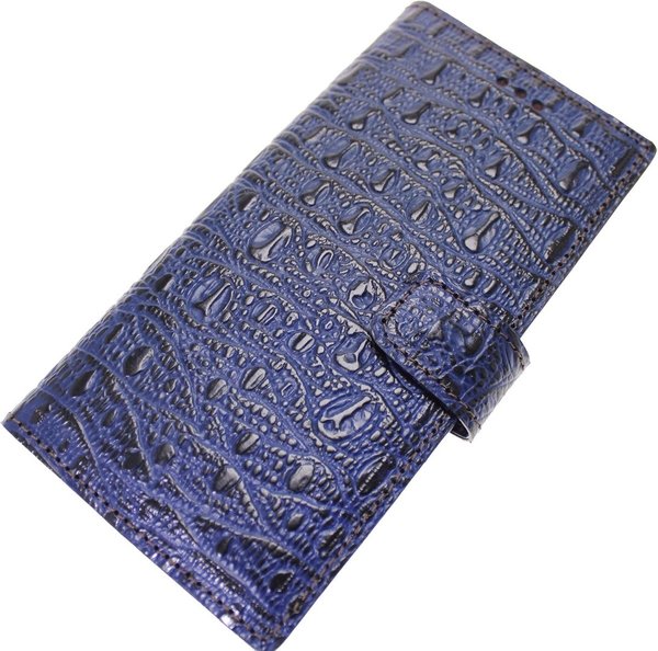 Made-NL Handgemaakte ( Samsung Galaxy S22 Ultra ) book case Paars/Zwart krokodillen print