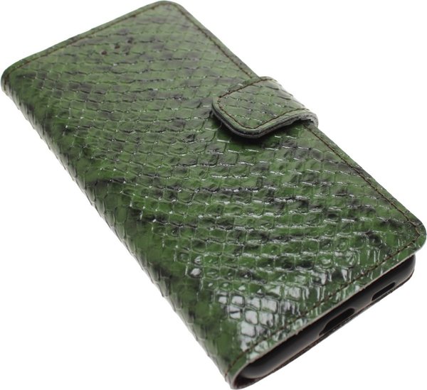 Made-NL Galaxy Note 10 Lite Groen slangenprint kalfs leer