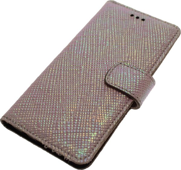 Made-NL hoesje Samsung Galaxy A22 5G book case Groen parelmoer slangenprint reliëf kalfsleer